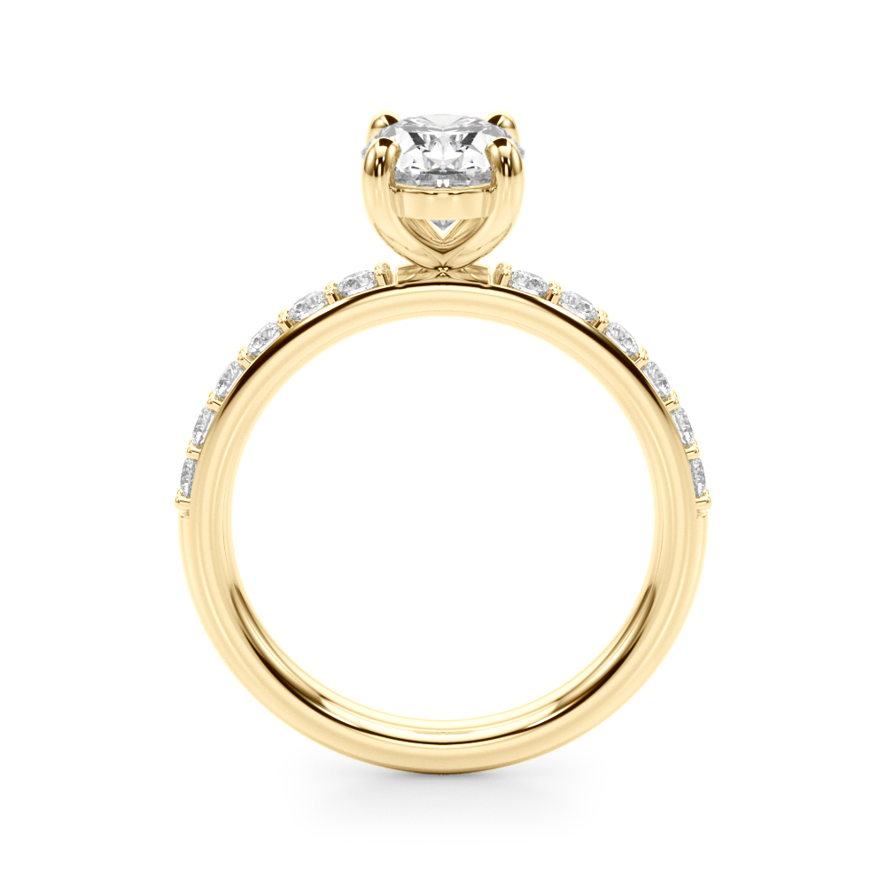 The Harlow Single-Row Engagement Ring, side view