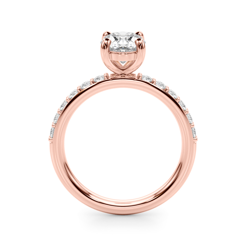 The Harlow Single-Row Engagement Ring, side view