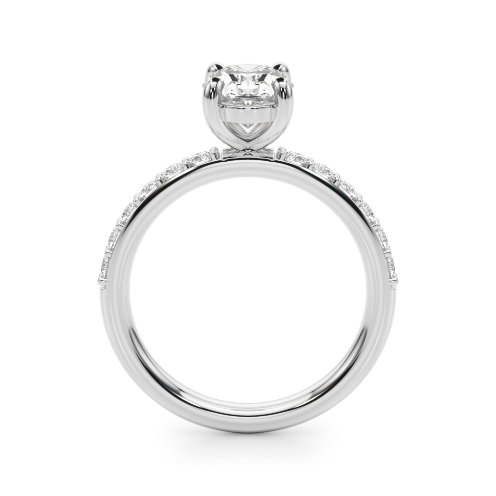 The Harlow Single-Row Engagement Ring, side view