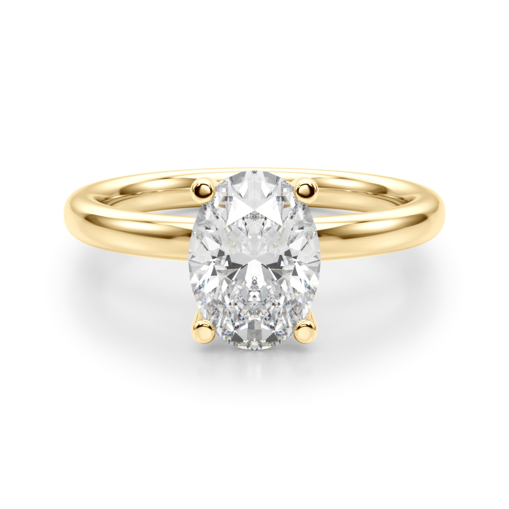 The Emily Solitaire Engagement Ring, angled view
