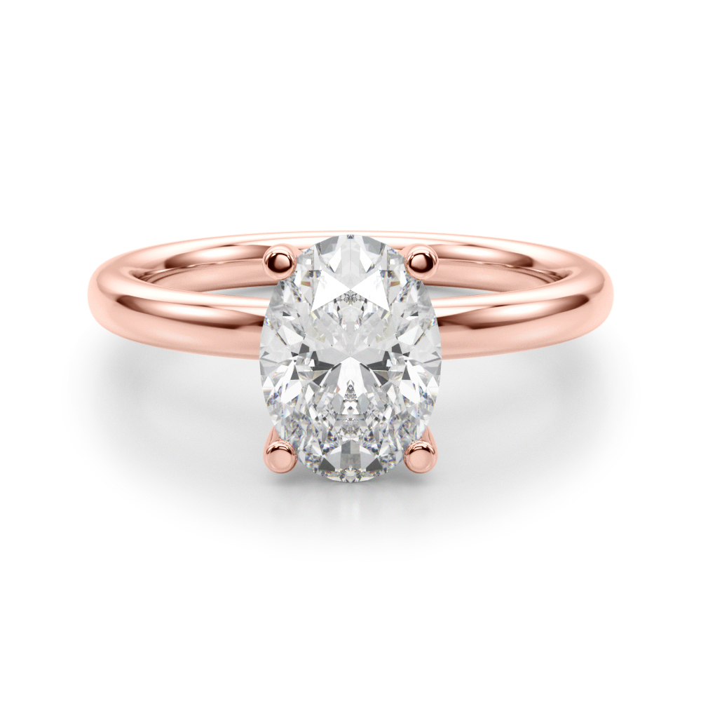 The Emily Solitaire Engagement Ring, angled view
