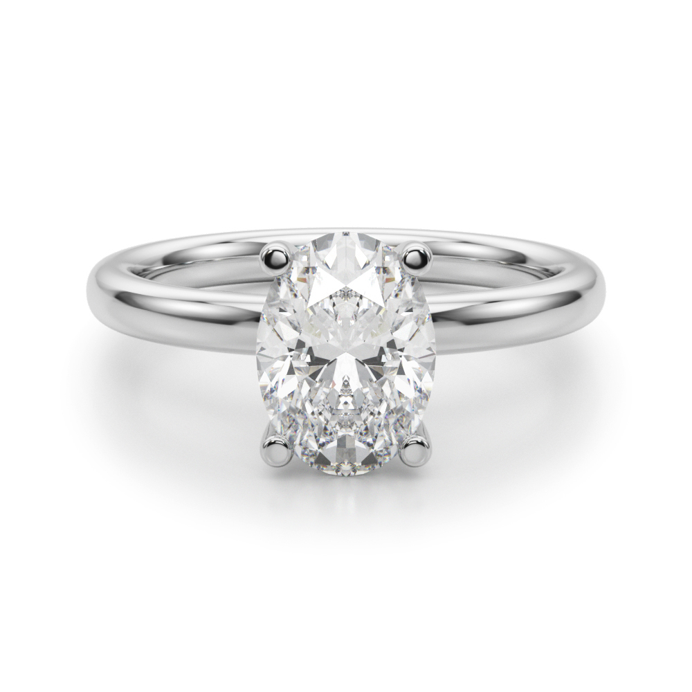 The Emily Solitaire Engagement Ring, angled view