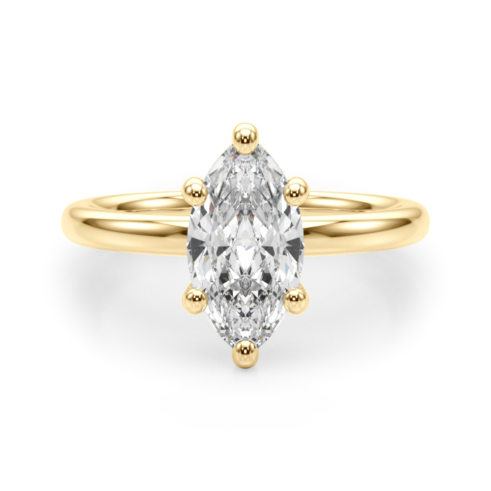 The Margot Solitaire Engagement Ring, angled view