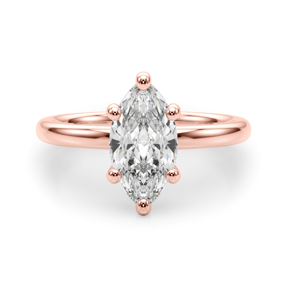 The Margot Solitaire Engagement Ring, angled view
