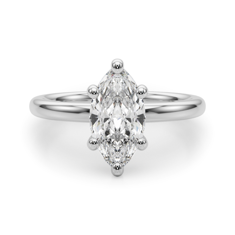 The Margot Solitaire Engagement Ring, angled view