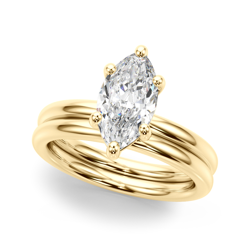 The Margot Solitaire Engagement Ring, set view
