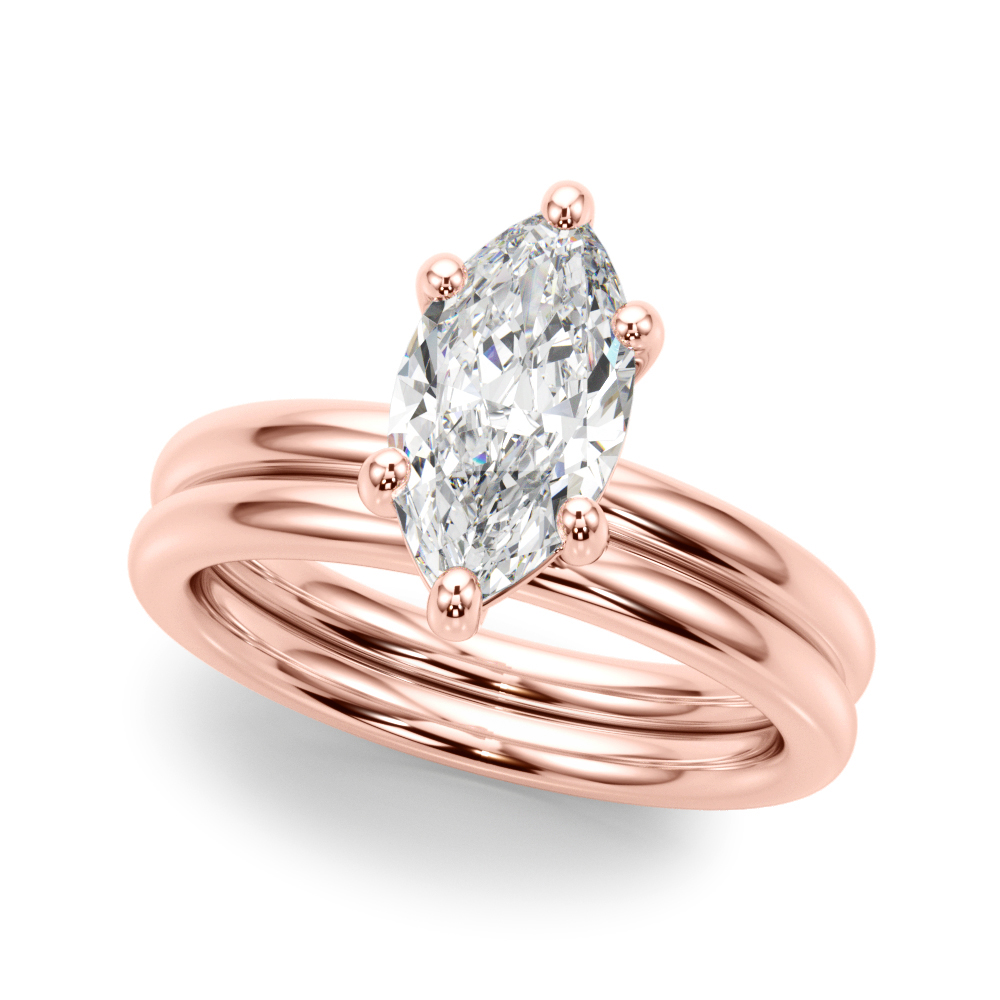 The Margot Solitaire Engagement Ring, set view