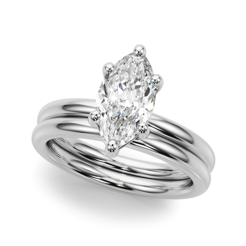 The Margot Solitaire Engagement Ring, set view