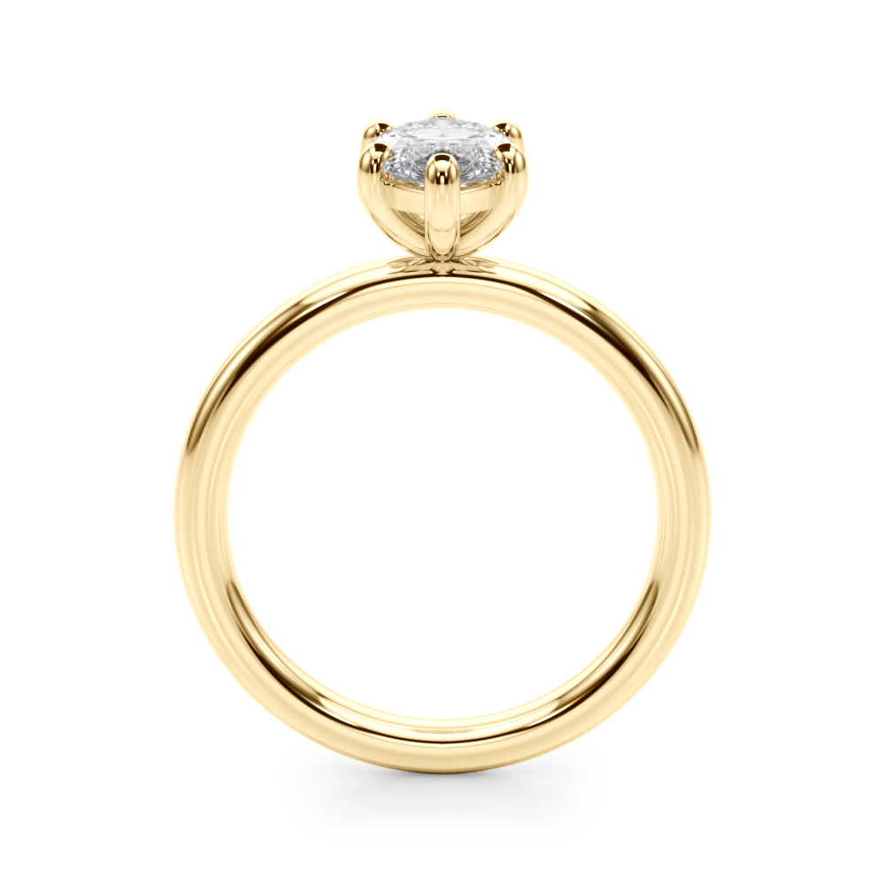 The Margot Solitaire Engagement Ring, side view
