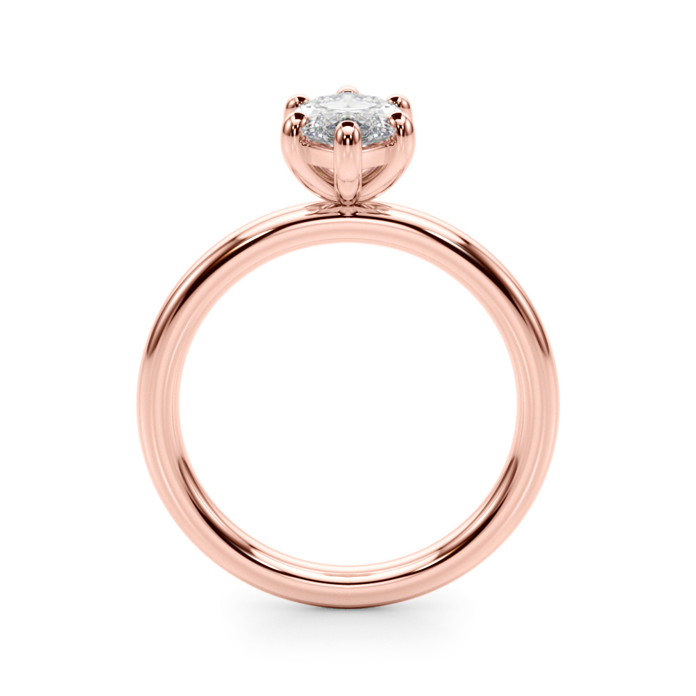 The Margot Solitaire Engagement Ring, side view