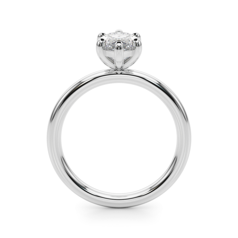 The Margot Solitaire Engagement Ring, side view