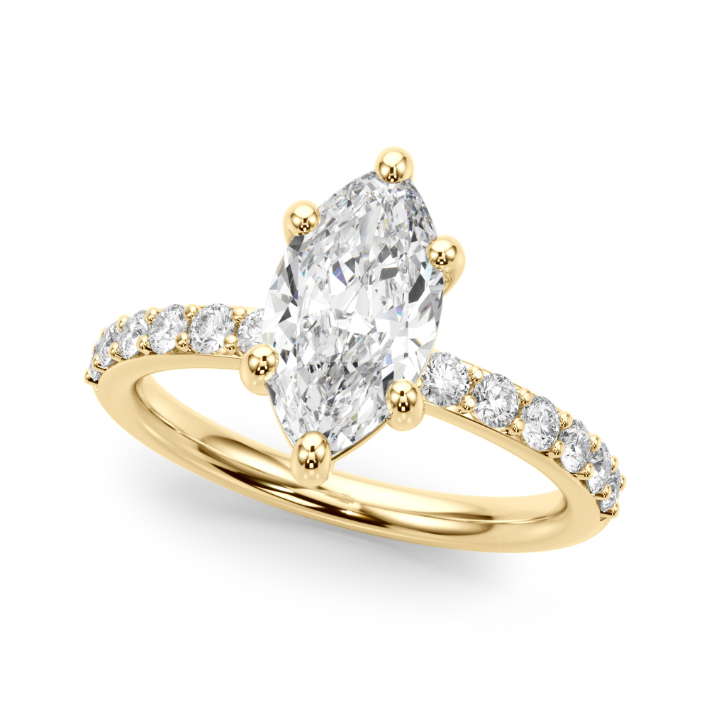 The Eugenie Single-Row Engagement Ring, front view