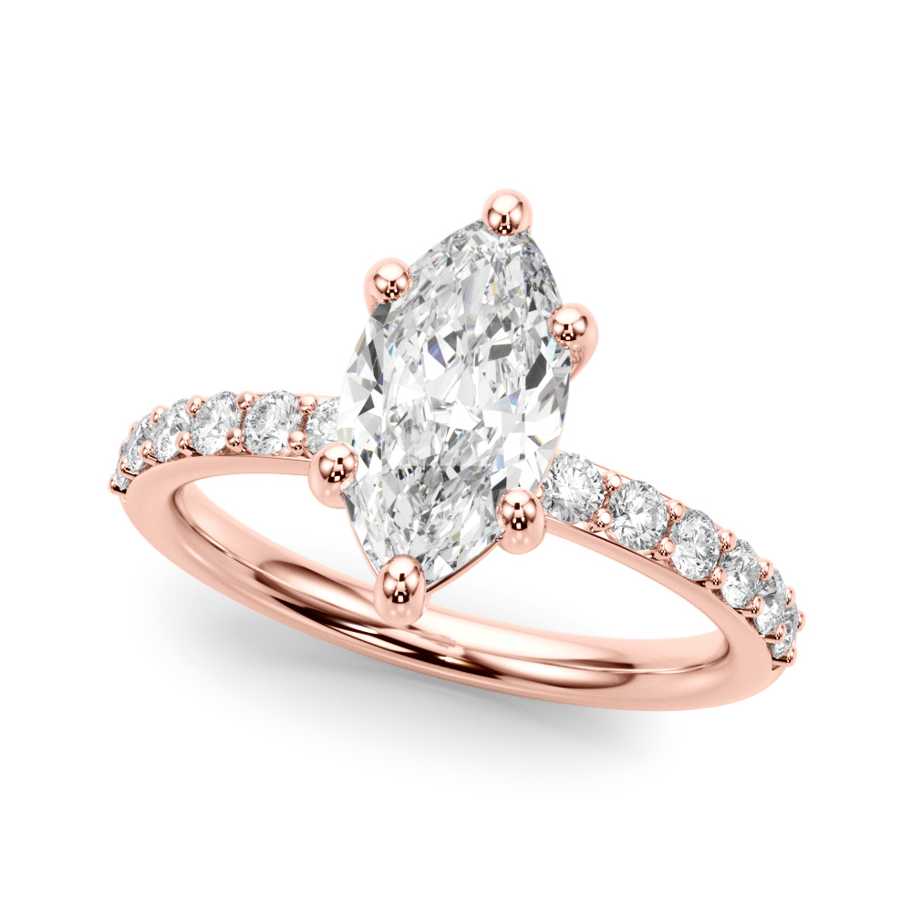 The Eugenie Single-Row Engagement Ring, front view