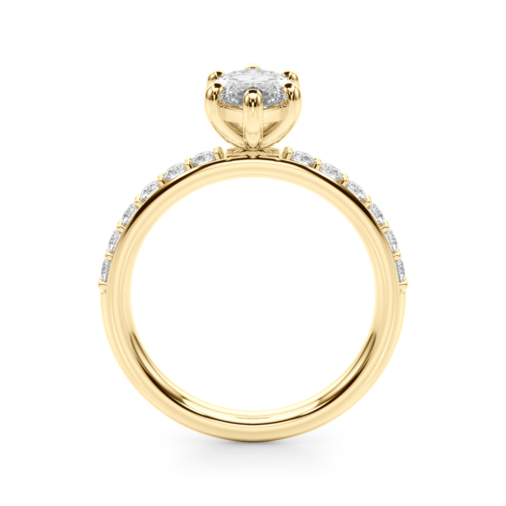 The Eugenie Single-Row Engagement Ring, side view