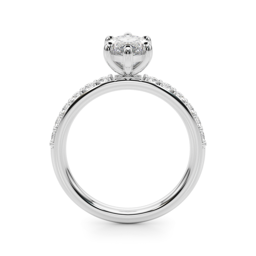 The Eugenie Single-Row Engagement Ring, side view