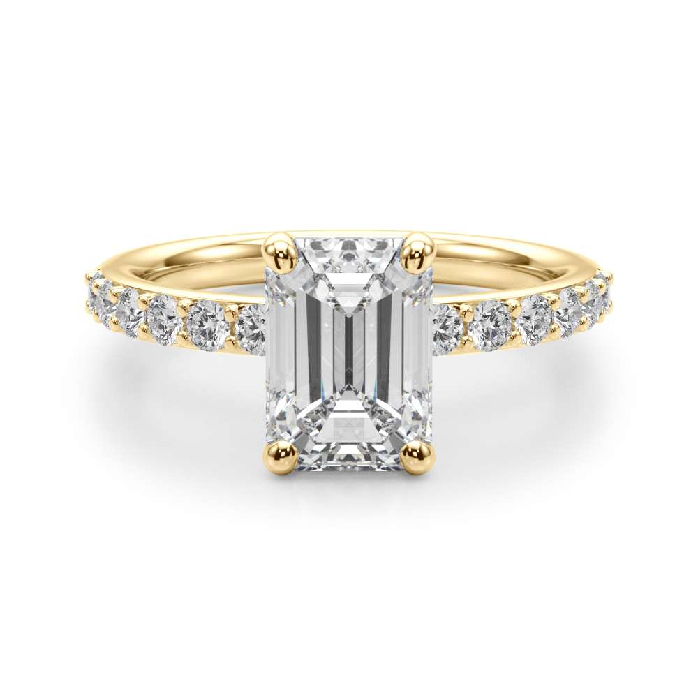 The Pippa Single-Row Engagement Ring, angled view