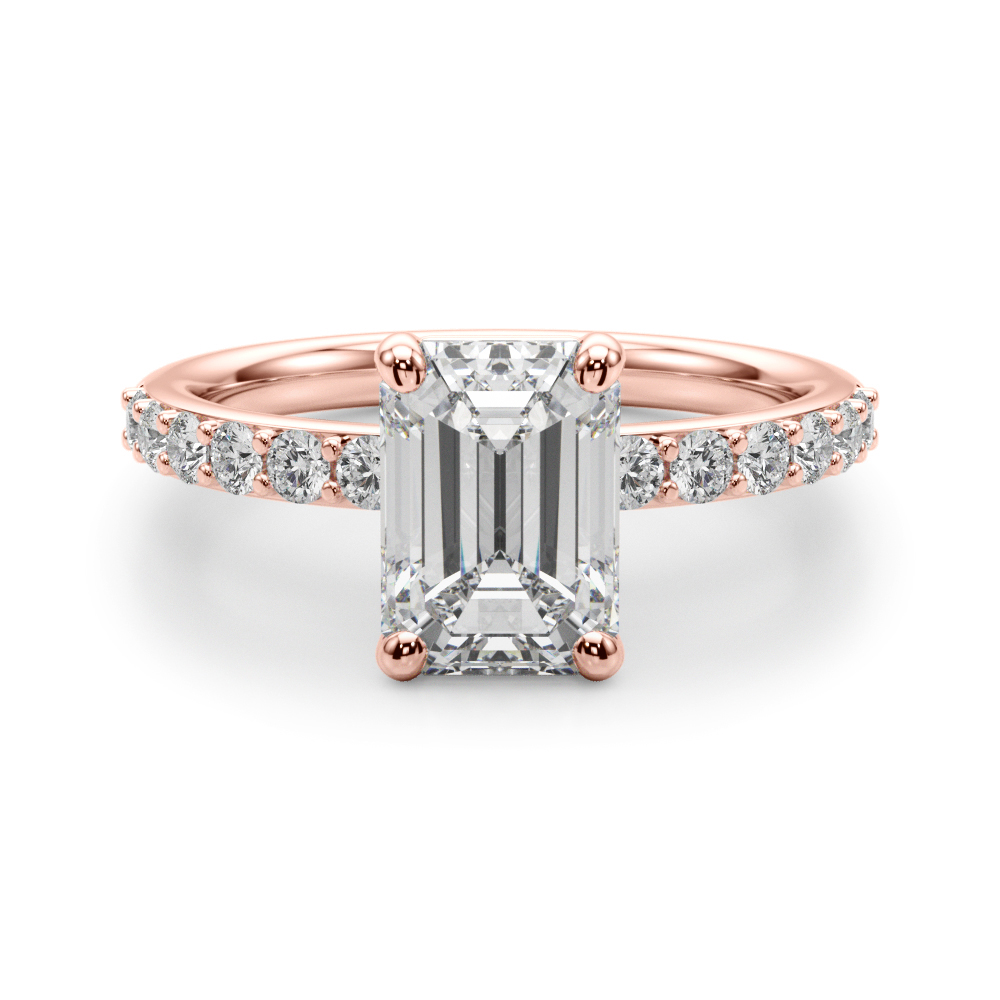The Pippa Single-Row Engagement Ring, angled view