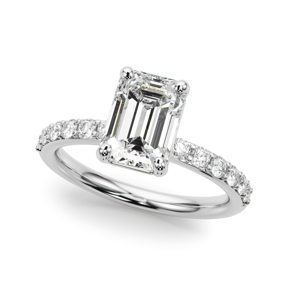 The Pippa Single-Row Engagement Ring, front view