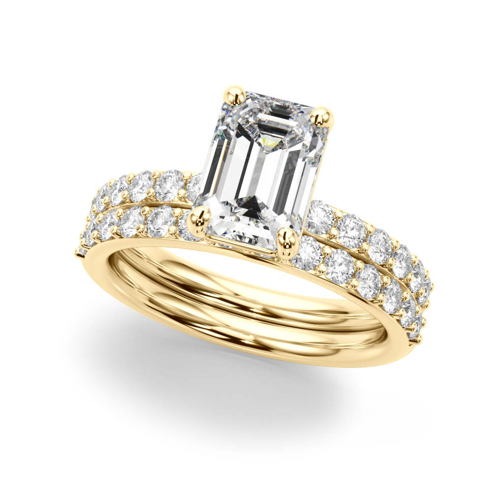 The Pippa Single-Row Engagement Ring, set view