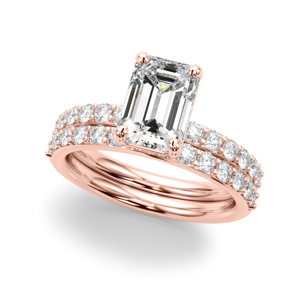 The Pippa Single-Row Engagement Ring, set view