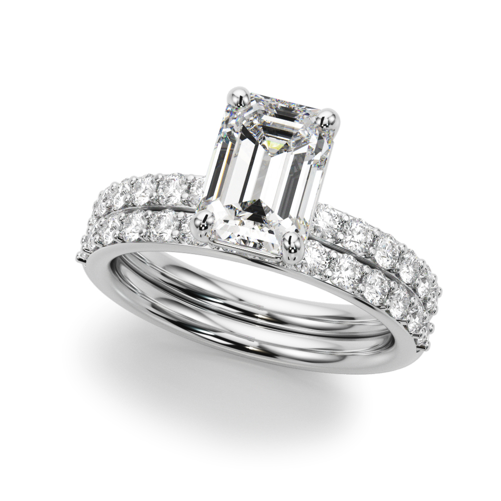 The Pippa Single-Row Engagement Ring, set view
