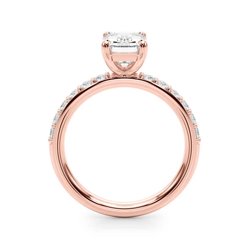 The Pippa Single-Row Engagement Ring, side view