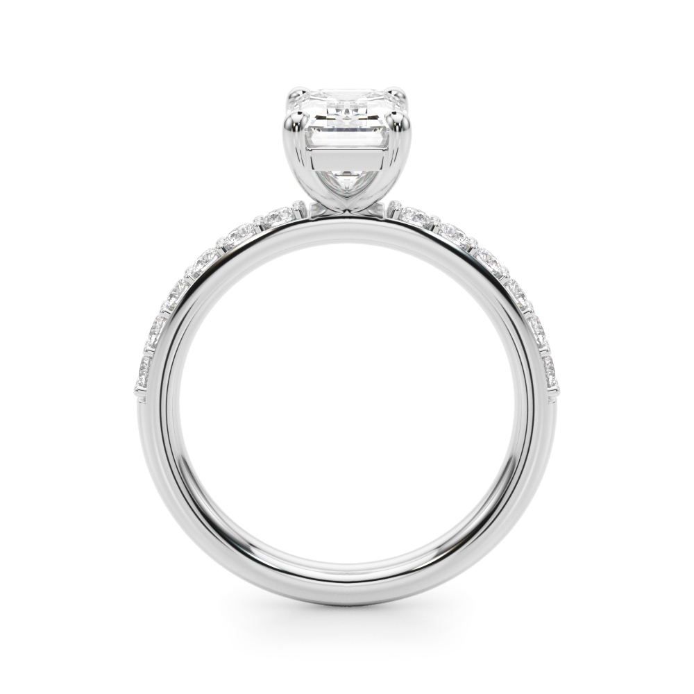 The Pippa Single-Row Engagement Ring, side view
