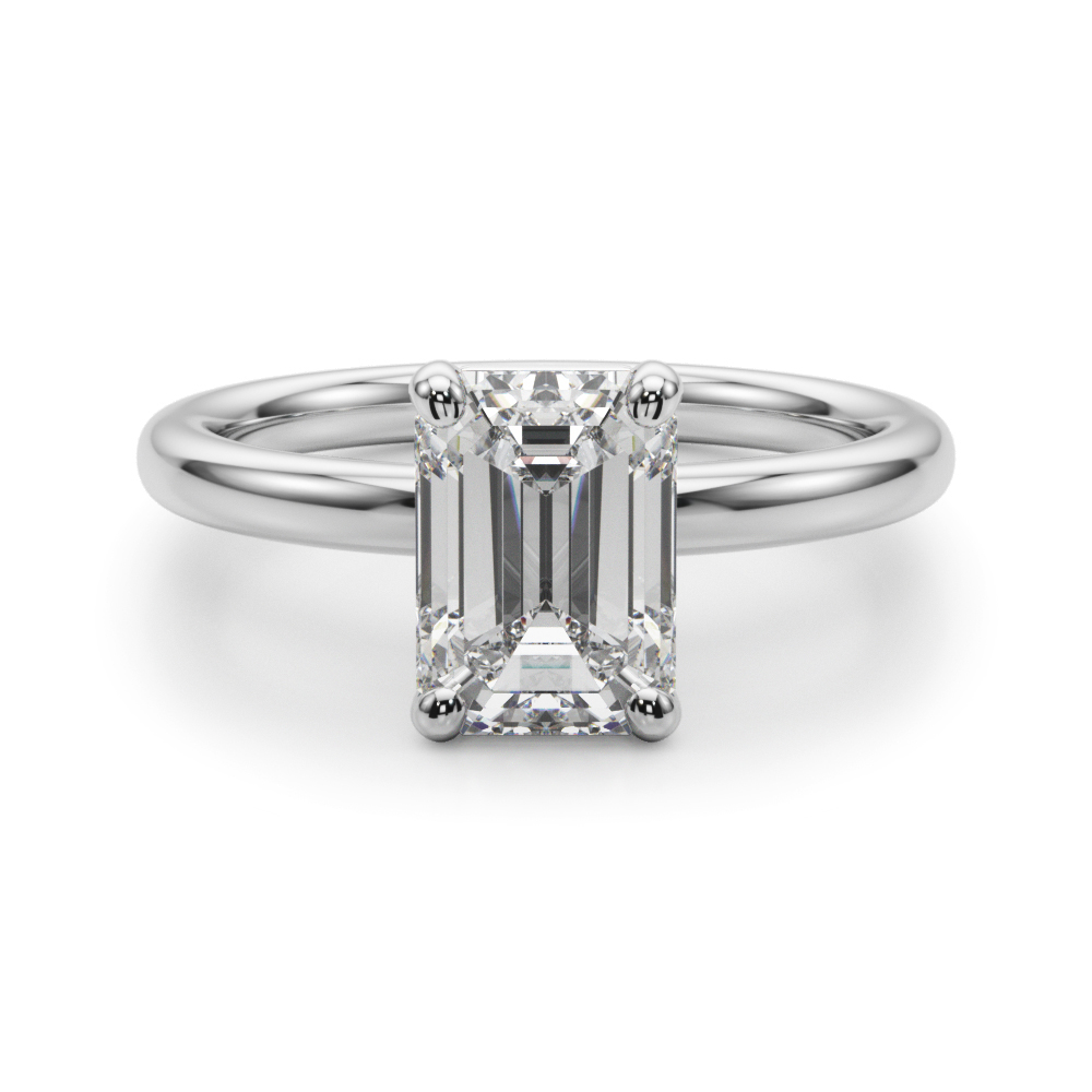 The Veronica Solitaire Engagement Ring, angled view