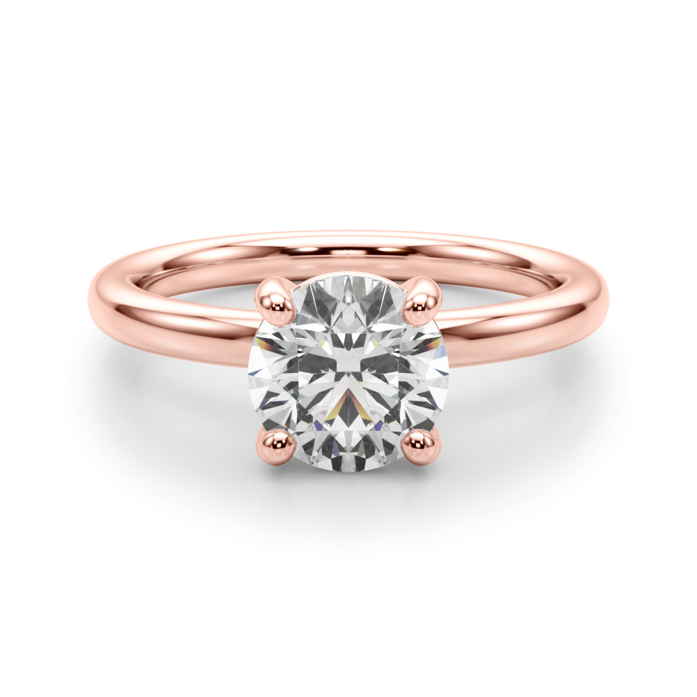 The Adelaide Solitaire Engagement Ring, angled view