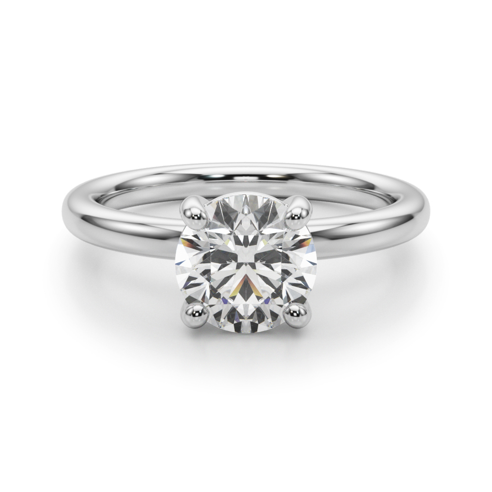 The Adelaide Solitaire Engagement Ring, angled view