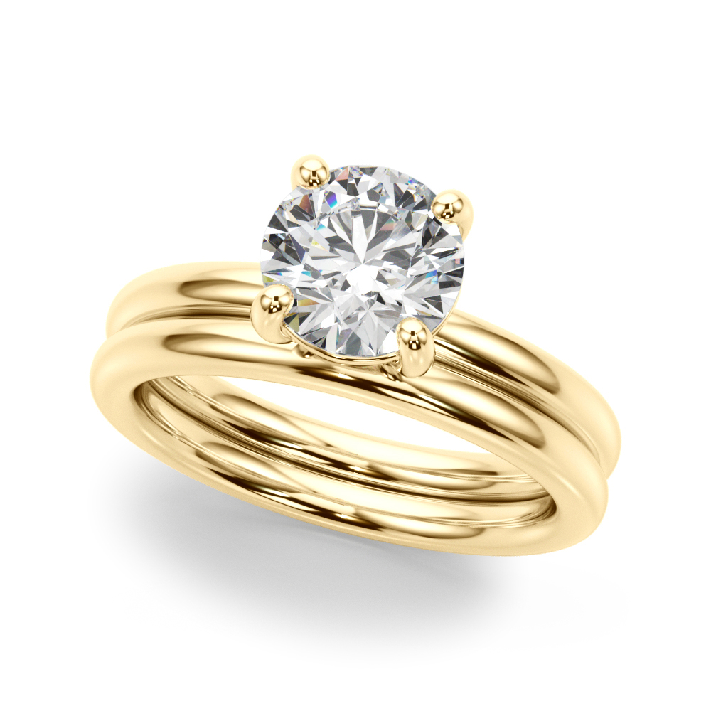 The Adelaide Solitaire Engagement Ring, set view