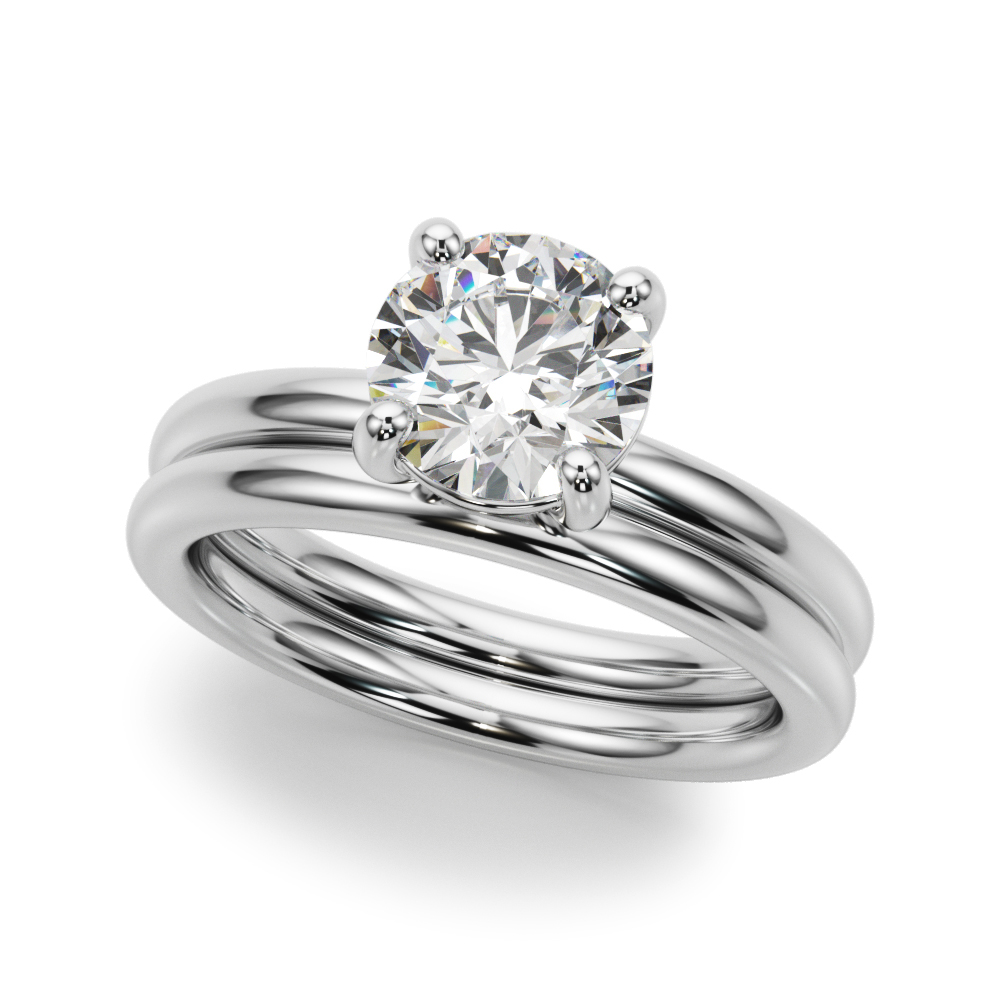 The Adelaide Solitaire Engagement Ring, set view