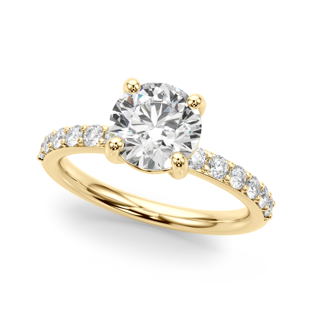 The Cora Single-Row Engagement Ring, front view