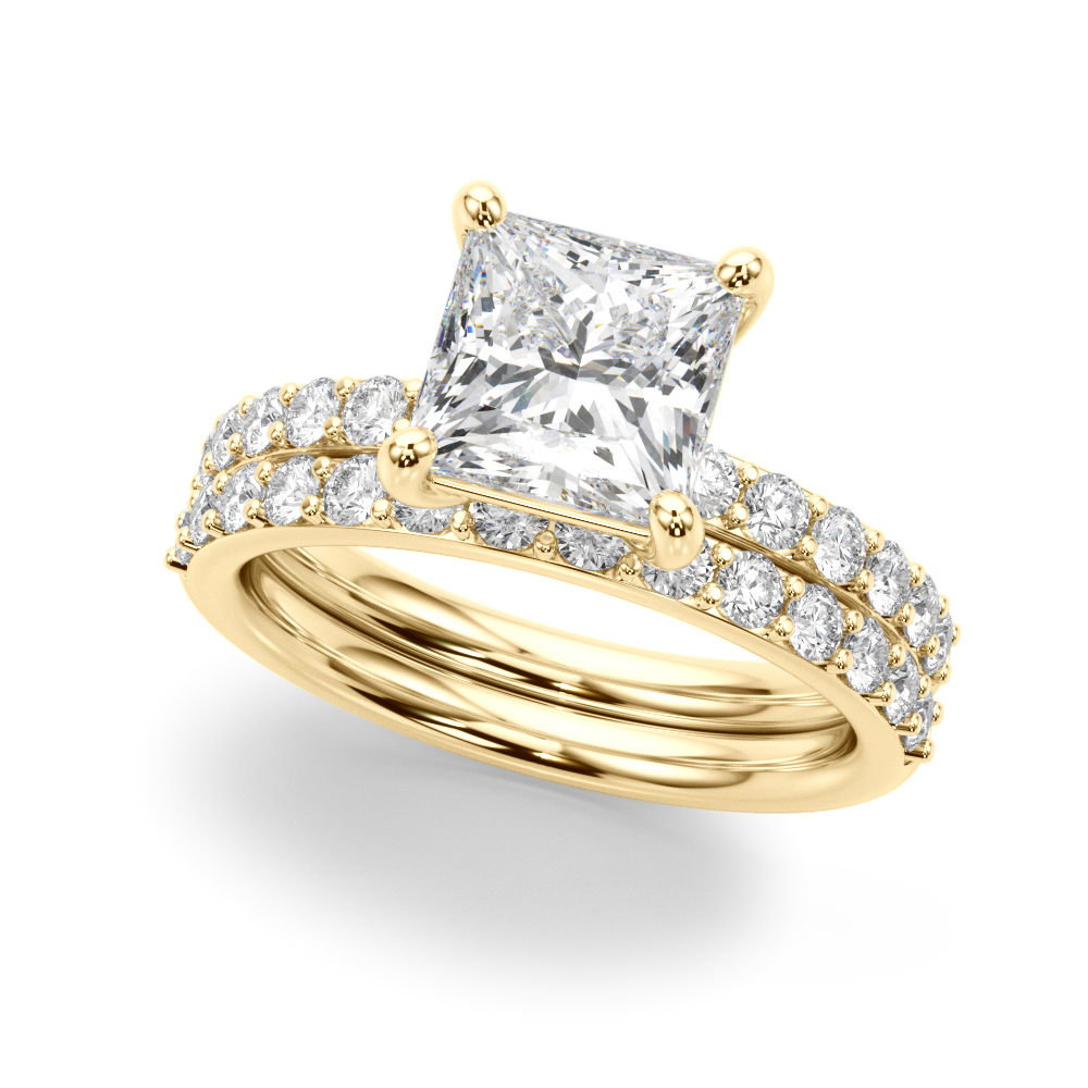 The Sofia Single-Row Engagement Ring, set view
