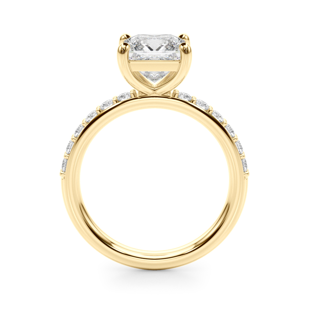 The Sofia Single-Row Engagement Ring, side view