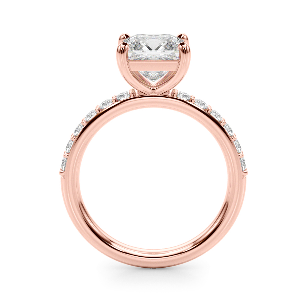 The Sofia Single-Row Engagement Ring, side view