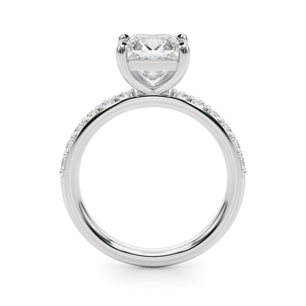 The Sofia Single-Row Engagement Ring, side view