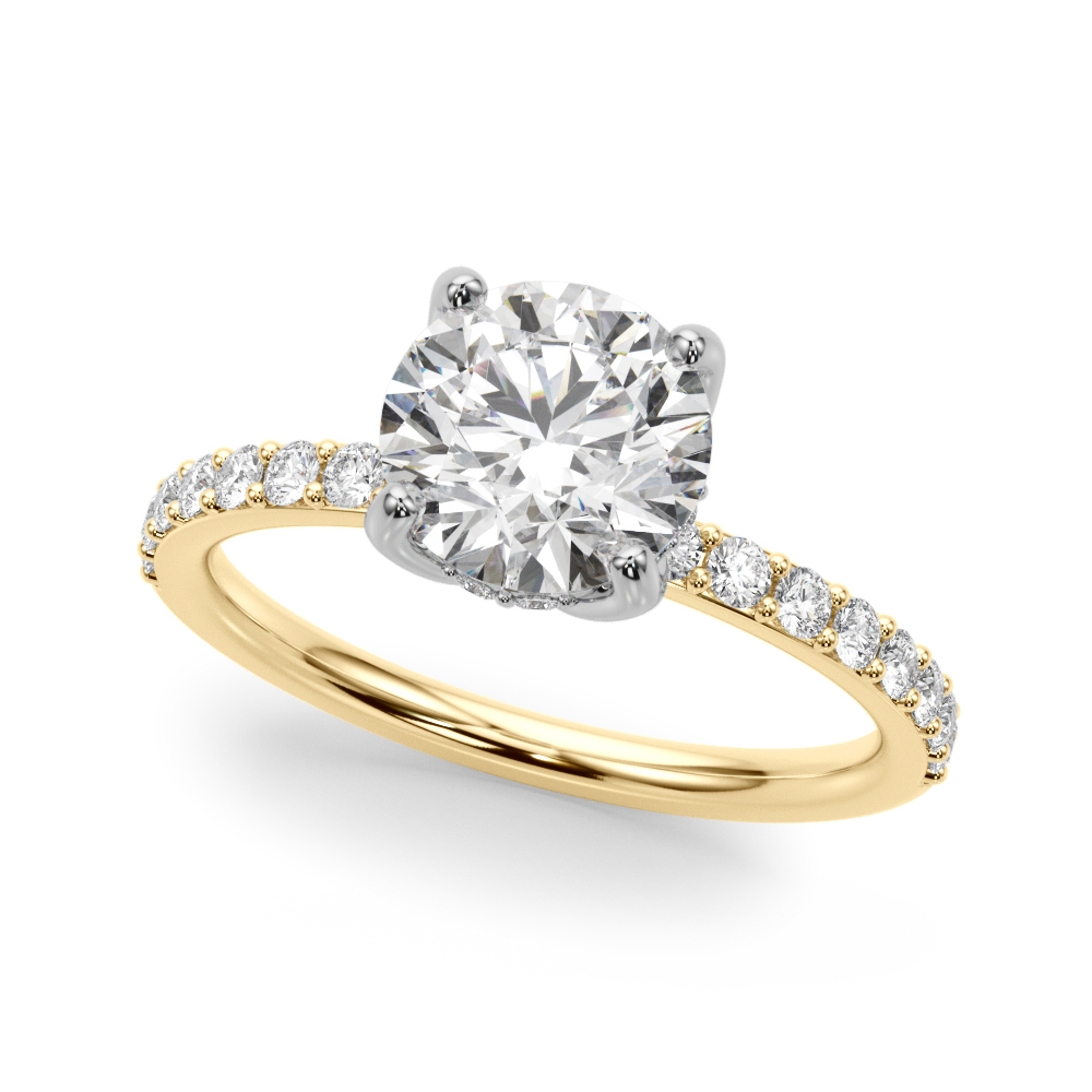 The Gwendolyn Hidden Halo Engagement Ring, front view