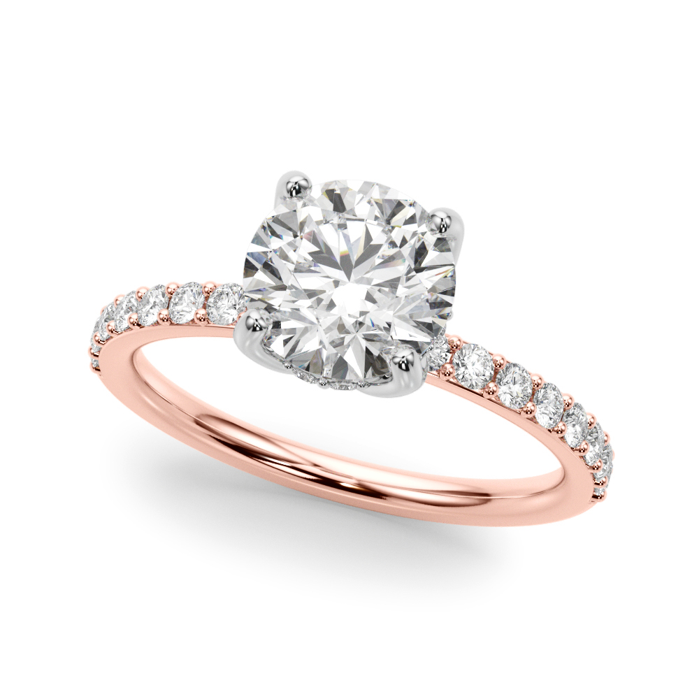 The Gwendolyn Hidden Halo Engagement Ring, front view