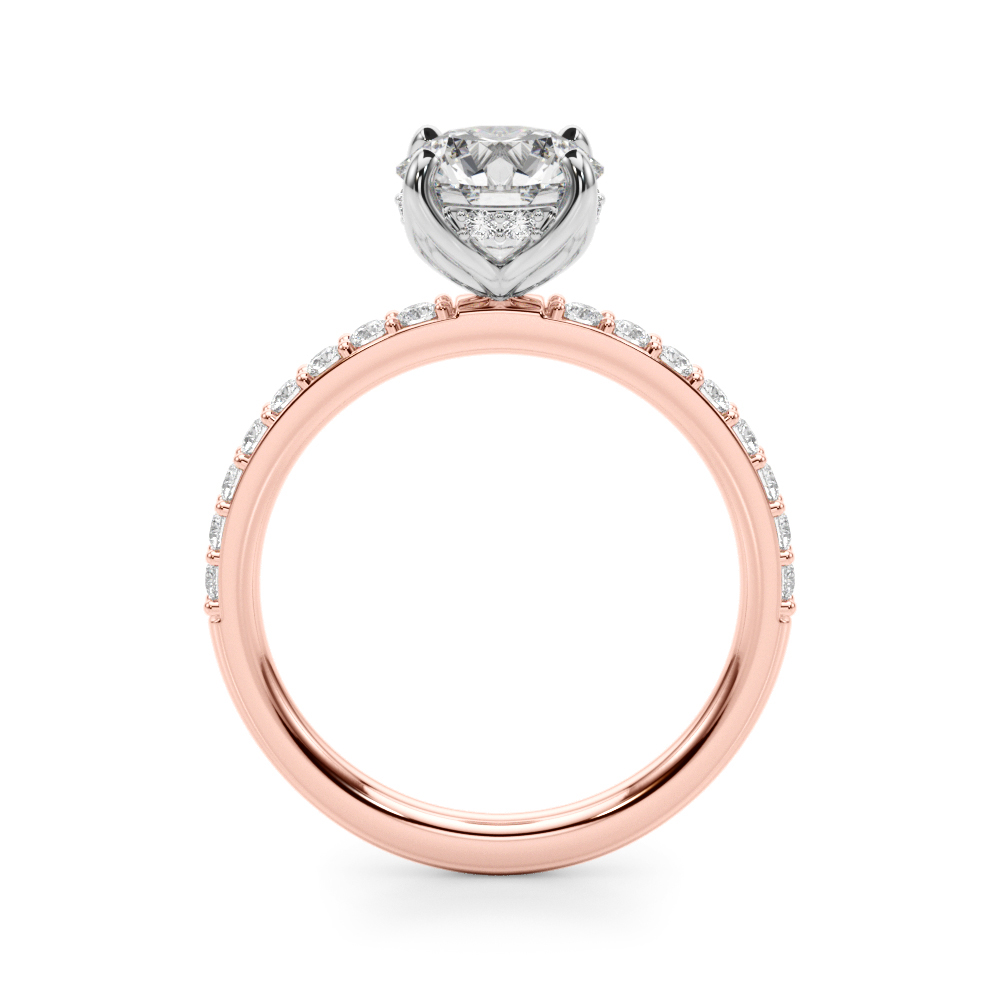 The Gwendolyn Hidden Halo Engagement Ring, side view