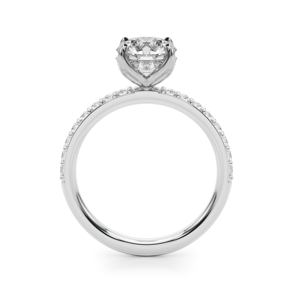 The Gwendolyn Hidden Halo Engagement Ring, side view