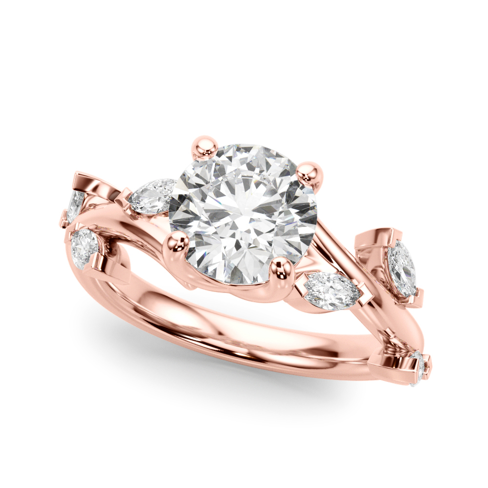 The Yvette Twist Engagement Ring, front view