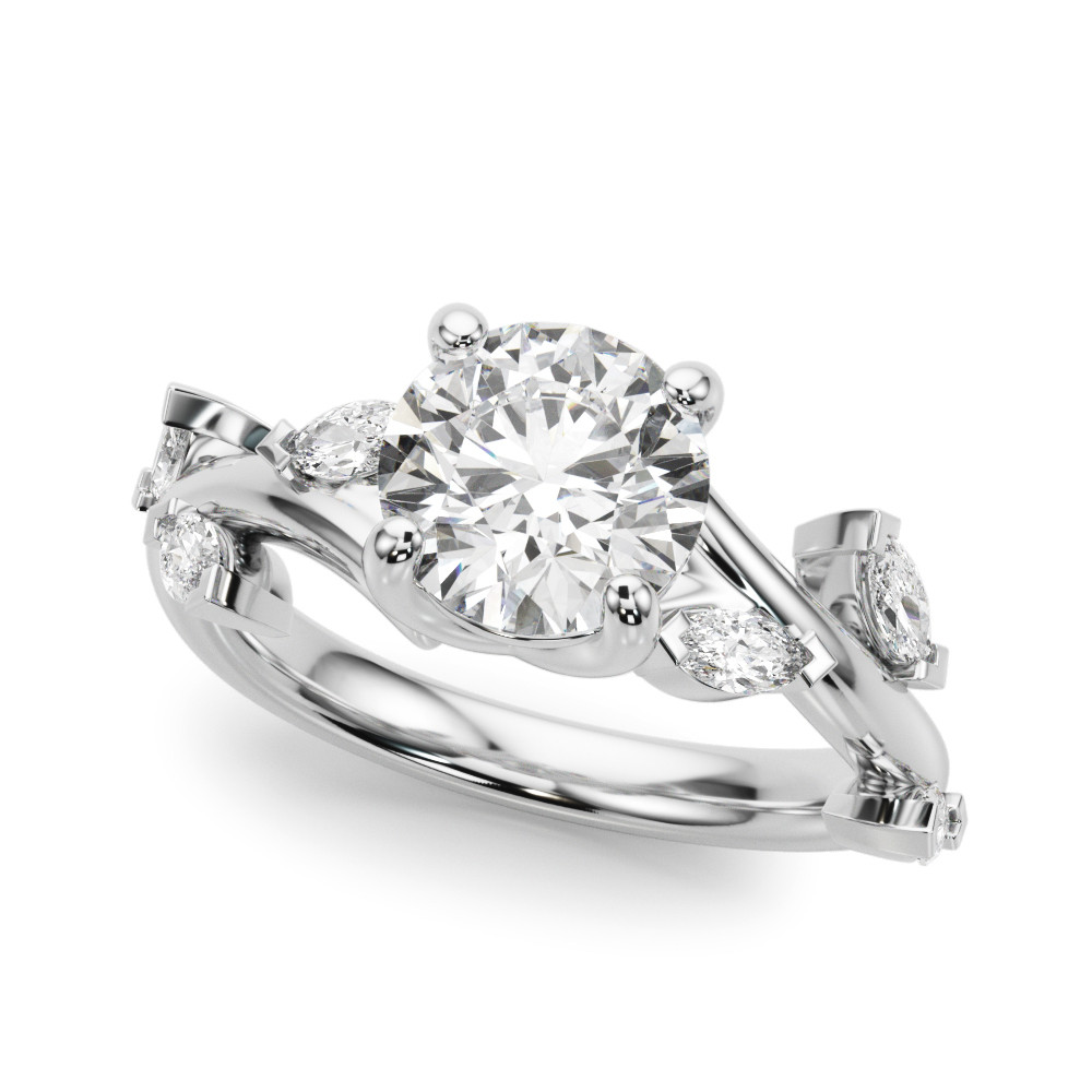 The Yvette Twist Engagement Ring, front view