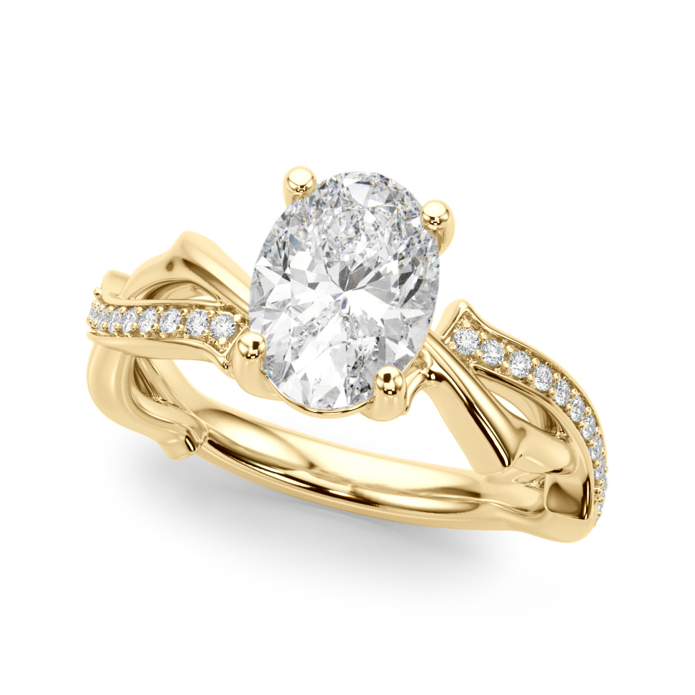 The Nadia Twist Engagement Ring, front view