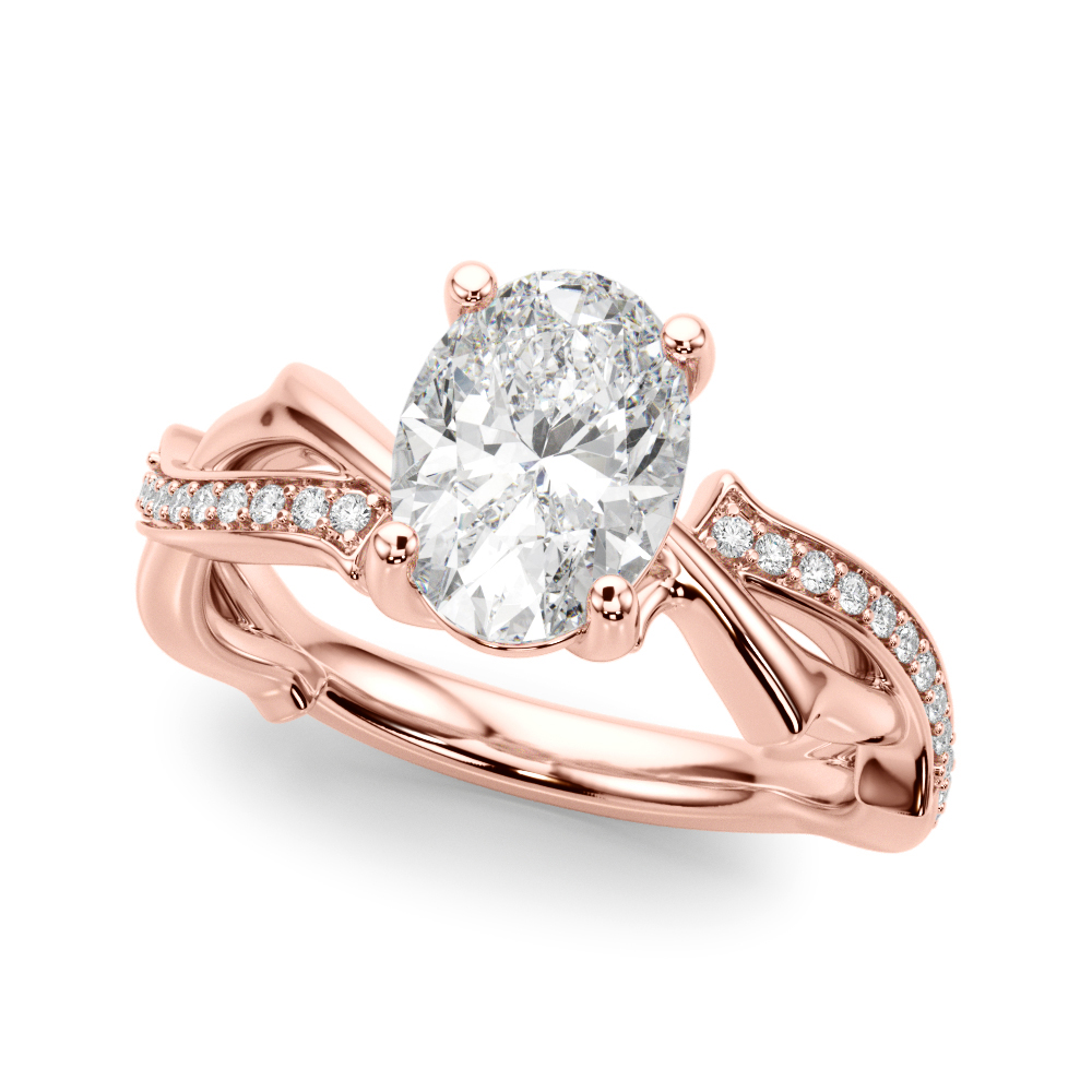 The Nadia Twist Engagement Ring, front view