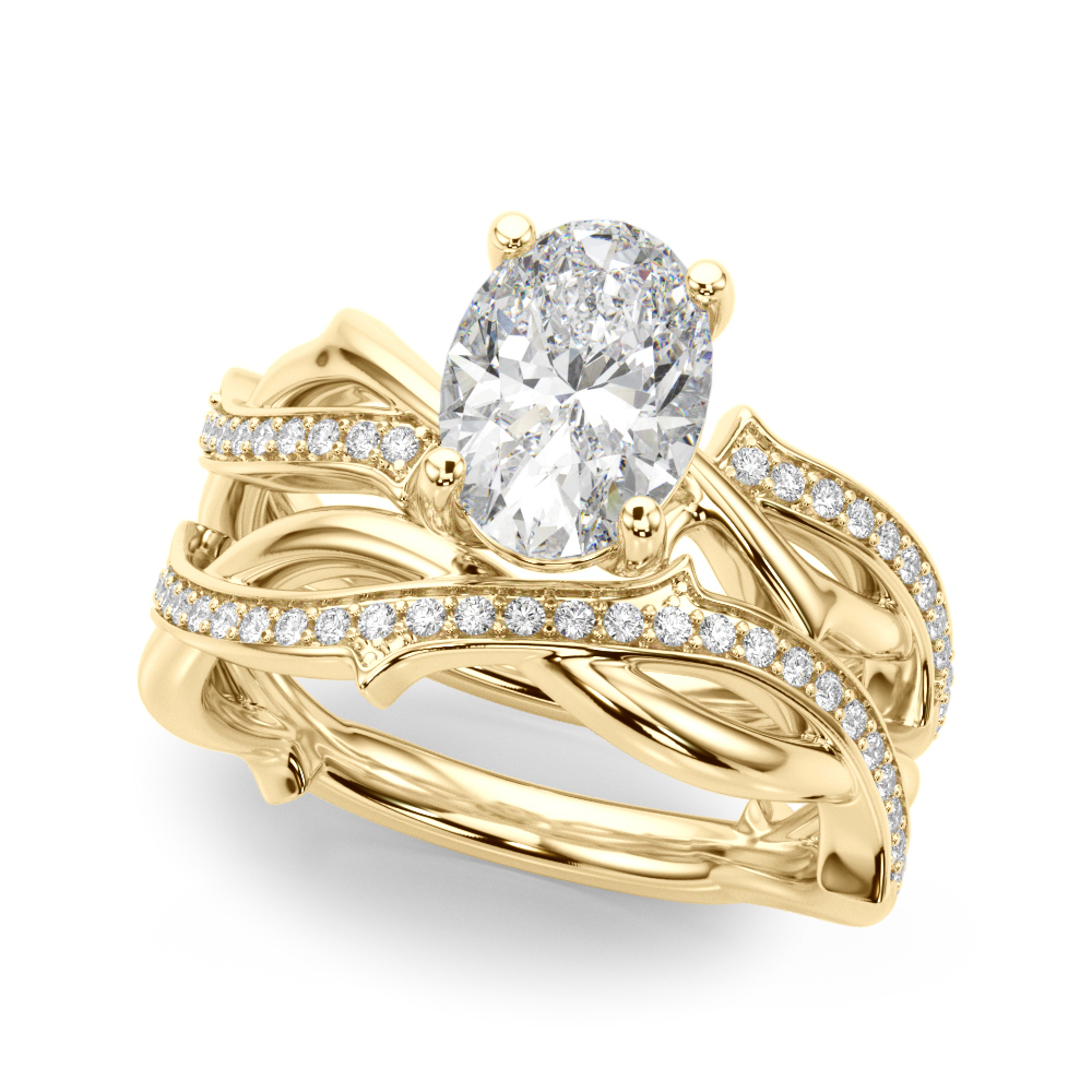 The Nadia Twist Engagement Ring, set view