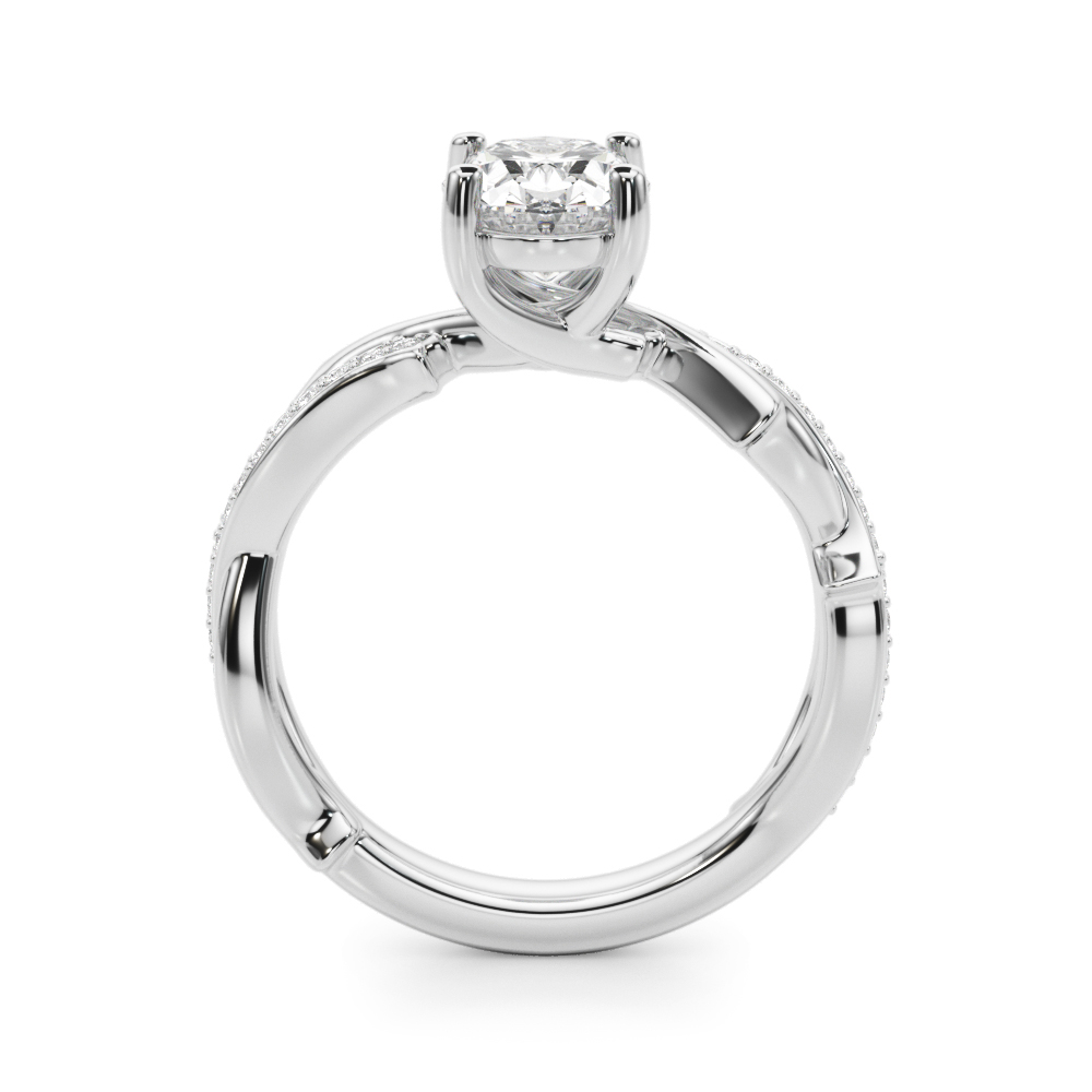 The Nadia Twist Engagement Ring, side view
