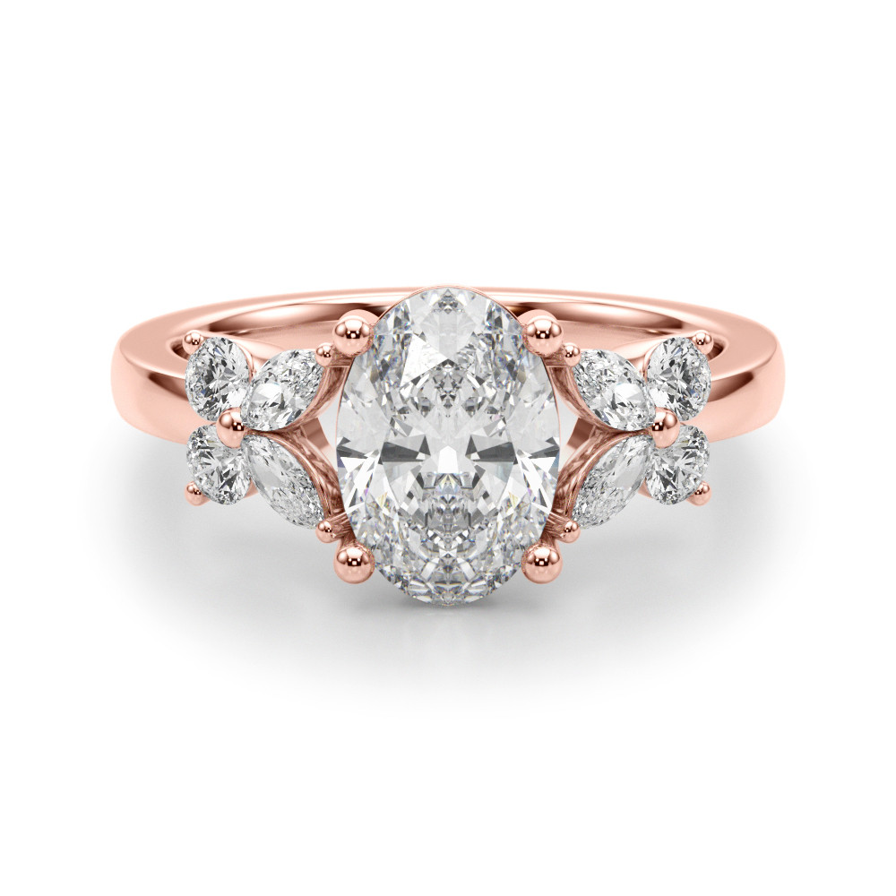 The Monique Engagement Ring, angled view