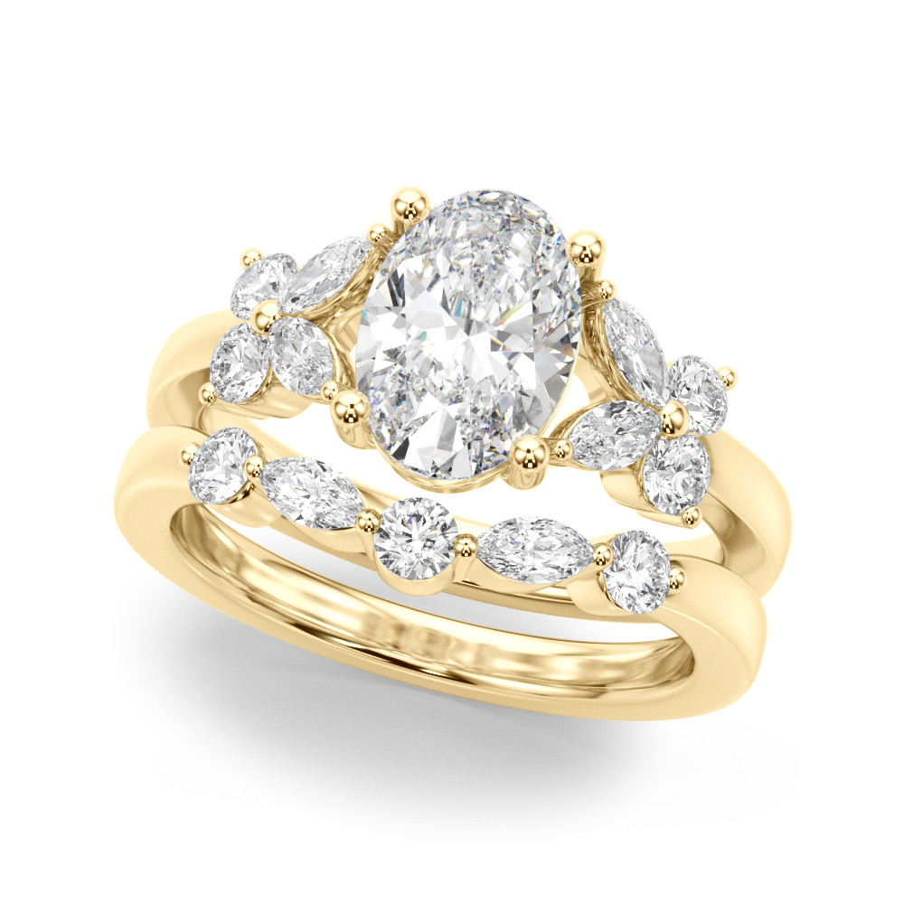 The Monique Engagement Ring, set view