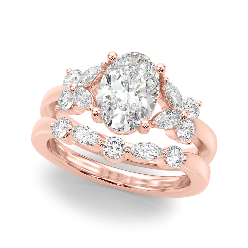 The Monique Engagement Ring, set view